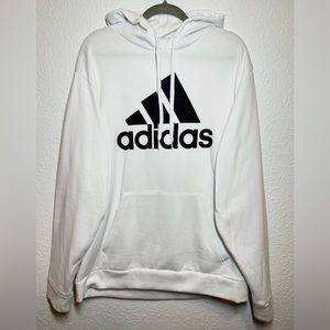 Adidas Mens White Hoodie XL Pullover New Without Tags